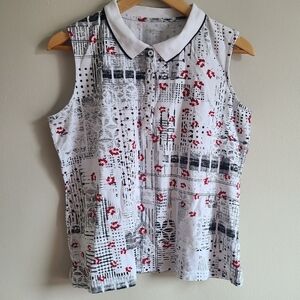 Northern Reflections sleeveless‎ polo top